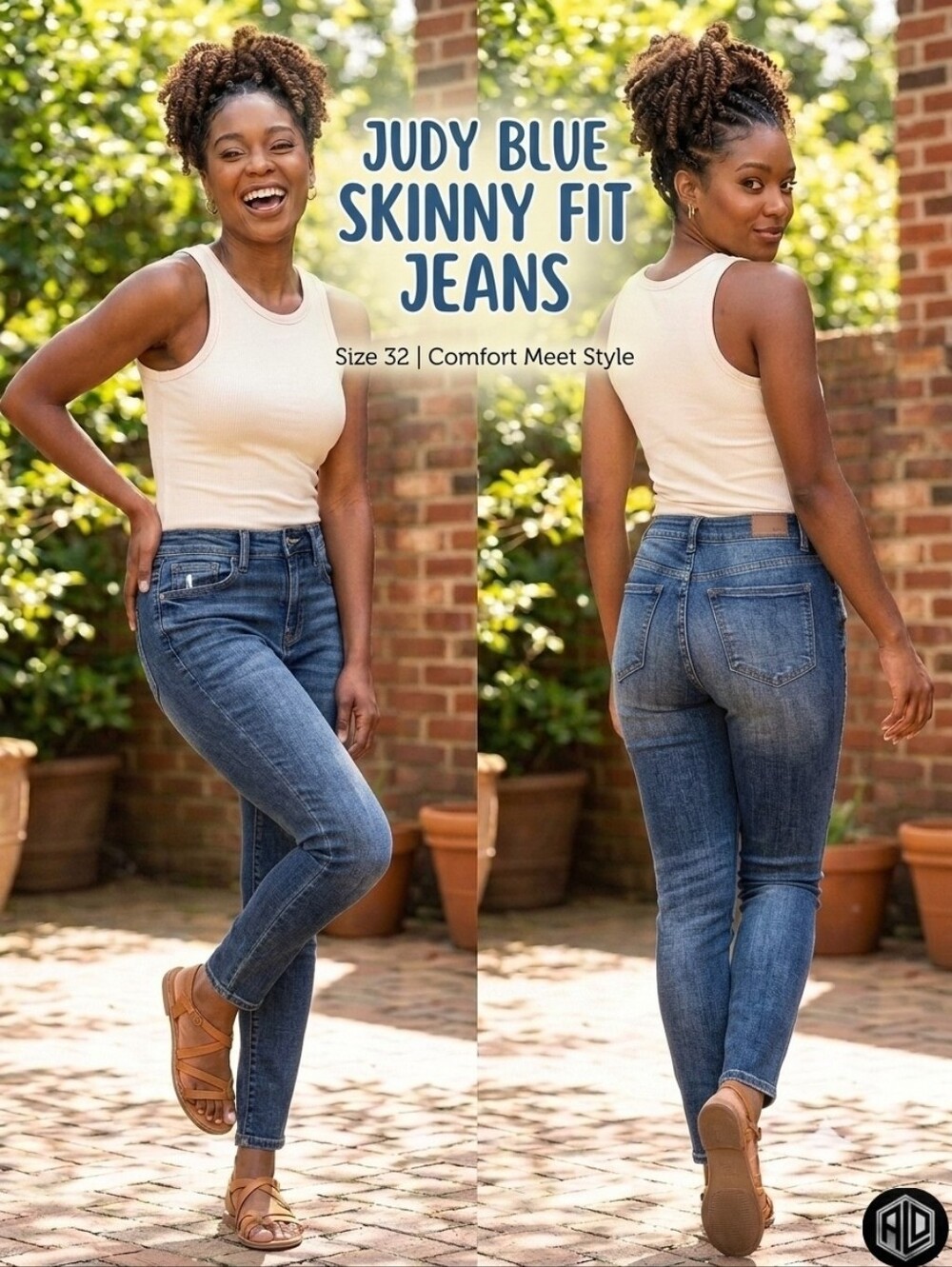 Judy Blue Size 32 Skinny Fit Blue Jeans EUC Style # JB82106 MD